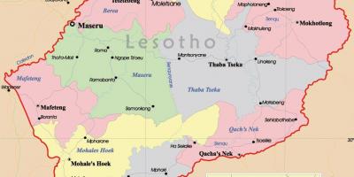 Die Karte von Lesotho