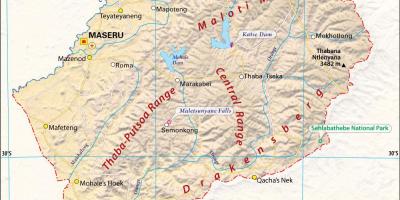 Lesotho Karte Bilder